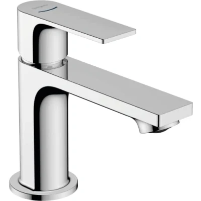Abbildung von hansgrohe Waschtischarmatur &quot;Rebris E&quot;, 80cm, mit Hebelgriff für Kaltwasser ohne Ablaufgarnitur, chrom