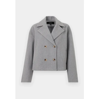 Abbildung von Vero Moda Vmcaya Short Jacket Kurzmantel, Damen, Größe: XS, Medium grey melange