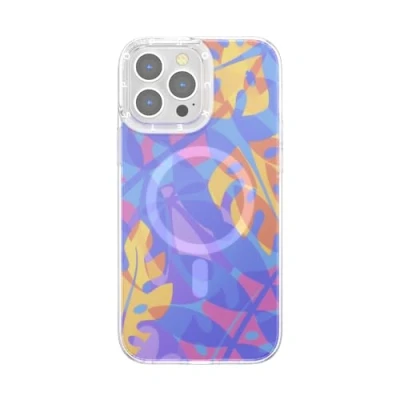 Abbildung von PopSockets Hülle für iPhone 13 Pro Max kompatibel mit MagSafe, Max, kabellosem Laden, Nur Boca Palms Blue