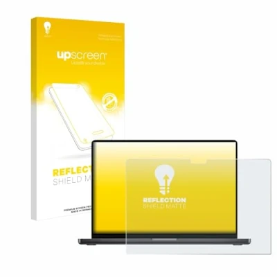 Abbildung von upscreen Entspiegelungs Schutzfolie für Apple MacBook Pro 16&quot; M3 (2023) Displayschutz Folie Matt [Anti Reflex, Anti Fingerprint]