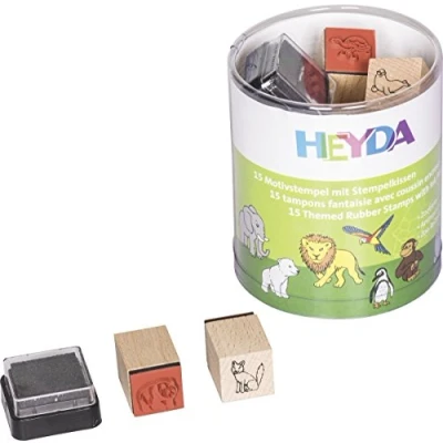 Abbildung von Heyda 204888491 Stempel Dose (Zoo Tiere) Motivgröße: ca. 1,5 x cm