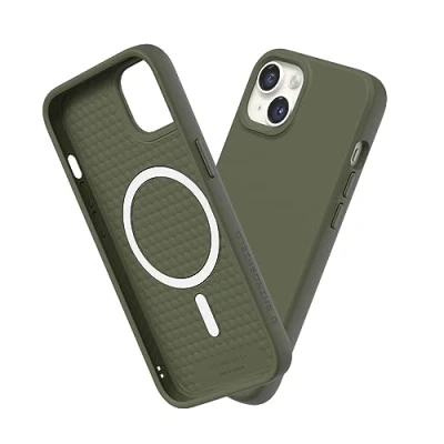 Abbildung von RhinoShield Case kompatibel mit [iPhone 14 Plus] SolidSuit MagSafe Stoßdämpfende &amp; schlanke Schutzhülle Premium Finish 3.5 Meter Fallschutz Algengrün