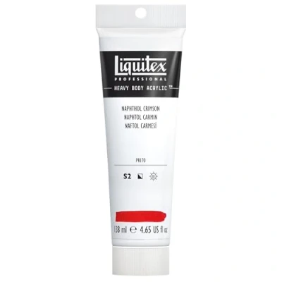 Abbildung von Liquitex 1047292 Professional Heavy Body Acrylfarbe in Künstlerqualität mit ausgezeichneter Lichtechtheit buttriger Konsistenz, 138ml Tube Naphtholrot Karmin