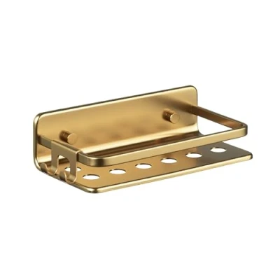 Abbildung von TATAY Rechteckiger Korb Model Serenity, Aluminium, Farbe Gold. Mabe 10 x 20 5.5 cm