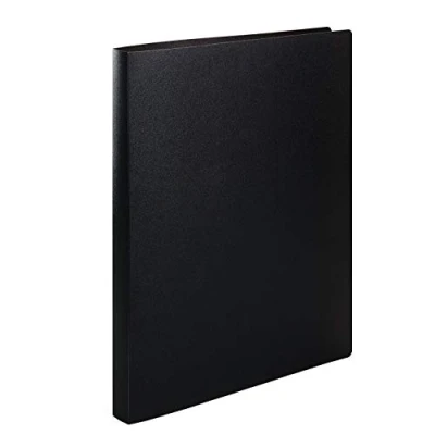 Abbildung von HERMA Ringbuch A4 Schwarz Transluzent, schmal, 2 Ringe, 25 mm breit, Ringordner aus Kunststoff mit Niederhalter für Kinder, Jungen und Mädchen
