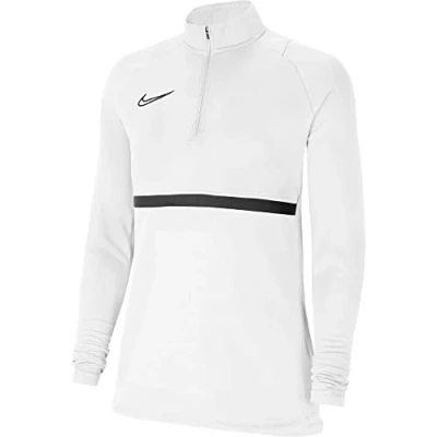 Abbildung von Nike Damen Women&#039;s Academy 21 Drill Top, White/Black/Black/Black, CV2653 100, XXS