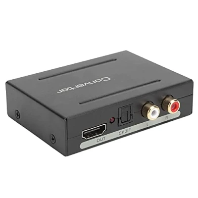 Abbildung von 4K HDMI Audio Extractor Splitter, zu Converter + Optical Toslink SPDIF L/R Stereo Analog Adapter für Fire Stick, Blu Ray Player, HDTV(schwarz)