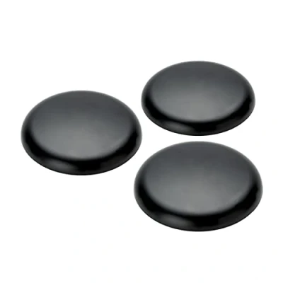 Abbildung von ORION LIGHTSTYLE Extra Flache Abdeckung 3 Stück Verteilerdose PVC schwarz Baldachin Deckendose Abschluss, rund, 100mm