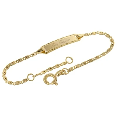 Abbildung von trendor 75203 Gravur Armband für Kinder 333 Gold mit Namen 14 cm