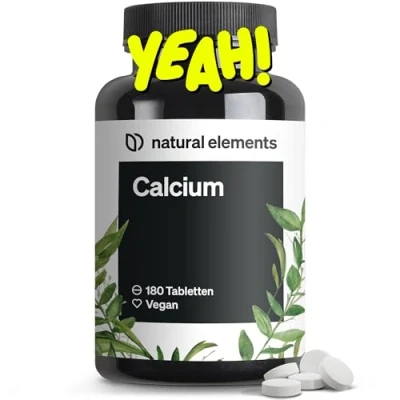 Abbildung von Calcium Tabletten 800 mg Kalzium aus Calciumcarbonat pro Tagesdosis 180 für 3 Monate vegan, hochdosiert, ohne unerwünschte Zusätze in Deutschland produziert &amp; laborgeprüft St