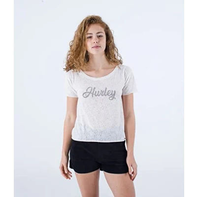 Abbildung von Hurley Damen Oceancare Devore, kurzärmelig T Shirt, Orchideenblüte, M