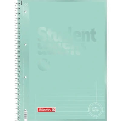 Abbildung von BRUNNEN Collegeblock A4 90 g/m² 80 Blatt mint Block Spiralbindung 10 67928154, satiniertes Papier