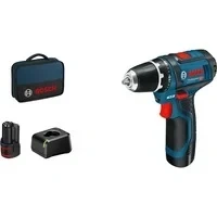 Abbildung von BOSCH Akku Bohrschrauber GSR 12V 15, 12 Volt, 2x 2,0 Ah Akkus in Werkzeug…