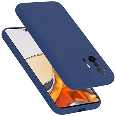 Abbildung von Cadorabo Hülle kompatibel mit Xiaomi 11T / PRO Silikon Handyhülle für Case aus flüssigem Kratzfeste und stoßfeste dünne TPU Schutzhülle Liquid BLAU