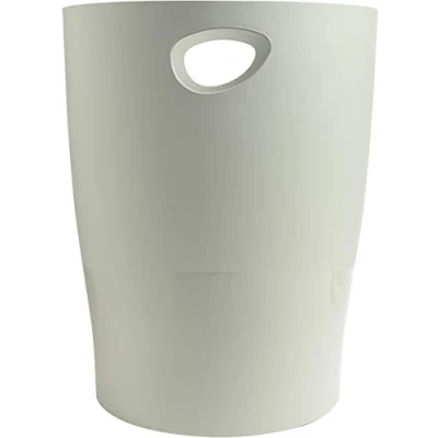 Abbildung von Exacompta 45306D ECOBIN Papierkorb 15 Liter mit Griffen. Eleganter und robuster Mülleimer im modernen Design grau