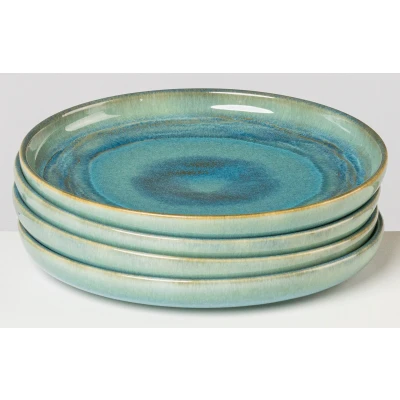 Abbildung von gipfelstück Dessertteller &quot;Tiefer See&quot;, (Set, 4 St.), Scandi Style, glänzende Reaktivglasur, jedes Stück ein Unikat