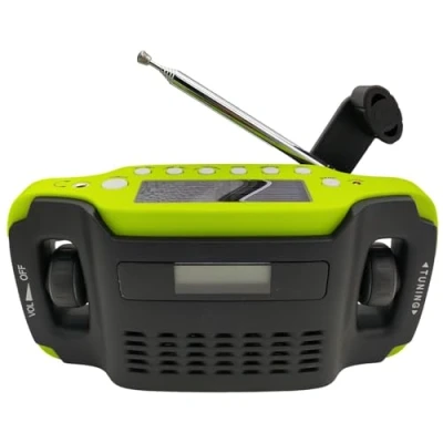 Abbildung von Kurbelradio Tragbares Notfallradio Solar Radio Akkuradio mit Handy Ladefunktion, LED Taschenlampe, AM/FM Solarradio für Camping Outdoor