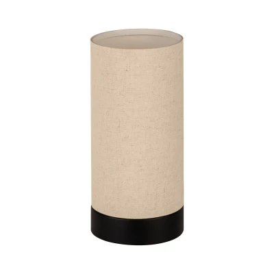 Abbildung von Eglo 900861 Tischleuchte FENIGLIA Stahl schwarz, Textil Leinen natur E27 1X40W H:25.5cm Ø12cm mit Kabelschalter