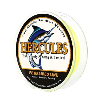 Abbildung von HERCULES Super Cast 100m 2000m Yards Geflochtene Angelschnur 10lb 300lb Test für Salzwasser Süßwasser PE Geflecht Fischdraht Superline 8 Stränge