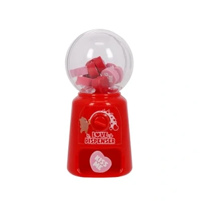 Abbildung von Legami Mini Radierer für Radiergummis, Love Dispenser, 15 Gummi in Herzform, Abmessungen 9 x 22 0,5 cm