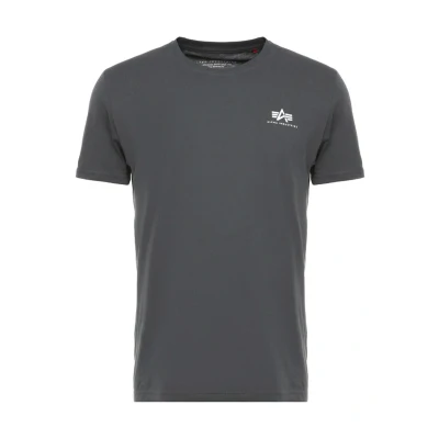 Abbildung von Alpha Industries Small LOGO Tshirt print, Herren, Größe: Small, Grey