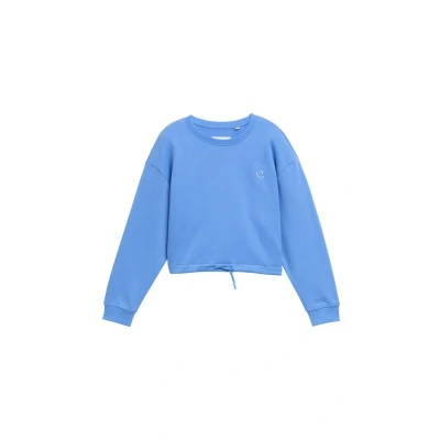 Abbildung von TOM Tailor Cropped MIT Stickerei Sweatshirt für Kinder, Größe: 152, Sicilian blue