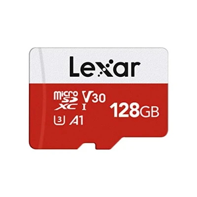 Abbildung von Lexar Micro SD Karte 128GB, Speicherkarte mit Adapter, Bis zu 100 MB/s Lesegeschwindigkeit, UHS I, U3, A1, V30, C10, 4K UHD microsdxc für Kamera, Smartphone