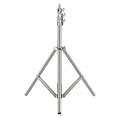 Abbildung von NEEWER 79&quot;/2m Edelstahl Lichtstativ,federgepuffertes Hochleistungs Fotografiestativ mit 1/4&quot; bis 3/8&quot; Universal Schraubadapter für Blitz, LED Videolichter, Ringlichter, Einzellichter, Softboxen