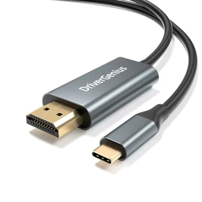 Abbildung von DriverGenius 1.8M 4K USB C zu HDMI Kabel (DP Alt Mode) Typ auf Video Konverter M/M (3840x2160)