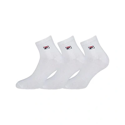 Abbildung von Fila F9303 Socks Quarter Plain 3 Pack White 39 42 Fitness Socken