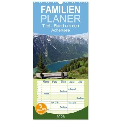 Abbildung von Familienplaner 2025 Tirol Rund um den Achensee mit 5 Spalten (Wandkalender, 21 cm x 45 cm), CALVENDO