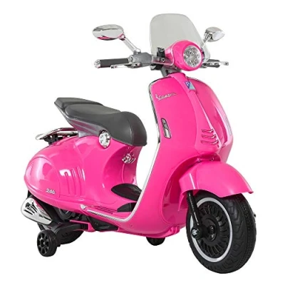 Abbildung von HOMCOM Elektro Kindermotorrad 6V mit Scheinwerfer, Musik, Vor und Rückwärtsgang, Trainingsräder, Belastbarkeit 30 kg, (1 tlg), kg belastbar, für 3 6 Jahre Kinder, Rosa