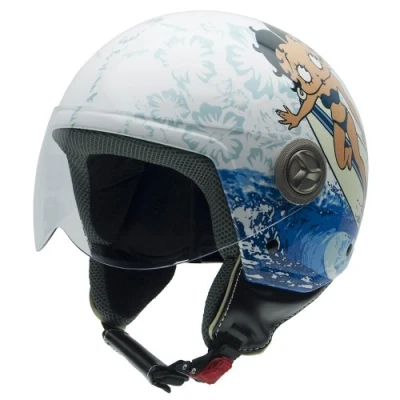 Abbildung von NZI Zeta Betty Boop Motorradhelm, Mehrfarbig (Zeta Surflowers), L