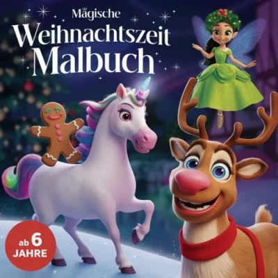 Abbildung von Magische Weihnachten Ausmalbuch für Kinder ab 6 Jahren mit 50 wunderschönen Ausmalbildern