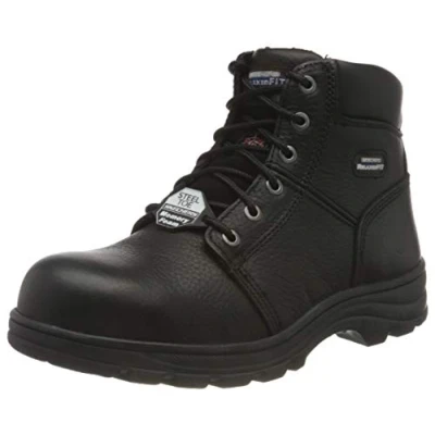 Abbildung von Skechers Herren Workshire Kampfstiefel, Black Embossed Leather, 39.5 EU