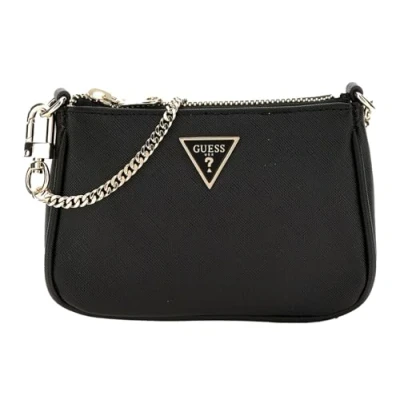 Abbildung von Guess Saffiano Handtasche, Damen, Größe: One Size, Nero