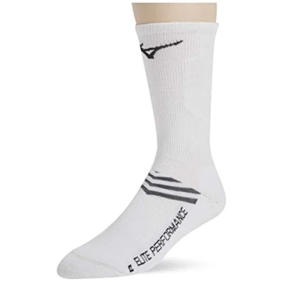 Abbildung von Mizuno Damen Volleyball Runbird Crew Socken, Weiss/opulenter Garten, Medium (2er Pack)