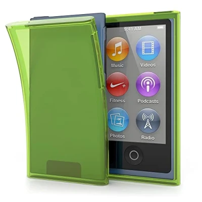 Abbildung von kwmobile Hülle kompatibel mit Apple iPod Nano 7 Silikon Backcover Schutzhülle Cover Case in Zitronengelb