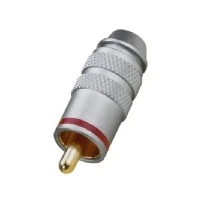 Abbildung von High End Cinch Stecker vergoldet rot