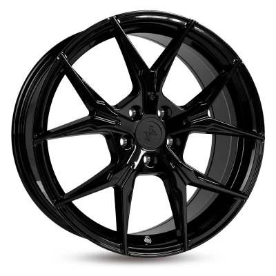 Abbildung von KESKIN 5 loch 18Zoll 112mm Alufelge KT19 Angel hyper silber schwarz Horn poliert KT198018511230BP Felge