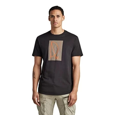 Abbildung von G Star LASH RAW Tshirt print, Herren, Größe: Small, Black