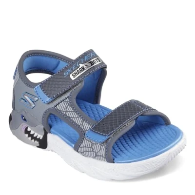 Abbildung von Skechers Creature Splash Riemensandalette für Kinder, Größe: 28, Charcoal/blue/gray Schuhe