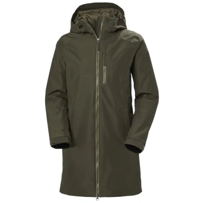 Abbildung von Helly Hansen Belfast LONG Winterjacke, Damen, Größe: XS, Utility green