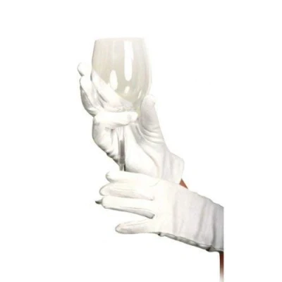 Abbildung von Hygostar Baumwoll Handschuh BLANC GEDOPPELT Größe M, gedoppelt, weiss