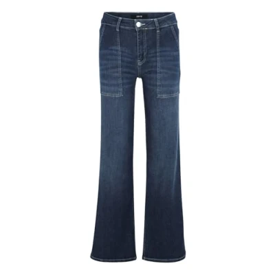Abbildung von zero Style Witney WIDE LEG Flared Jeans, Damen, Größe: 38, Dark blue denim