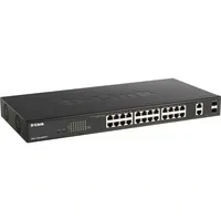 Abbildung von D Link DGS 1100 26MPV2/E 26 Port Gigabit Max PoE Smart Switch (26 x 10/100/1000 Mbit/s, davon 24 Ports und 2 Combo Ports) Nur EU Netzkabel