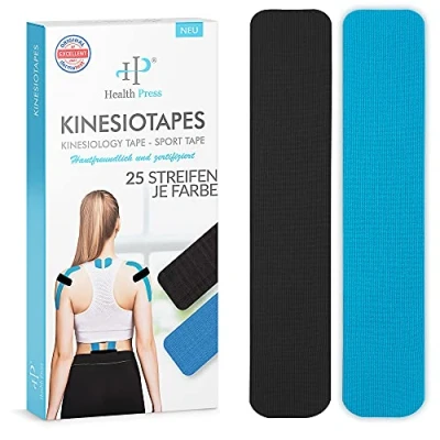 Abbildung von Health Press Kinesiologie Tape Streifen 50er