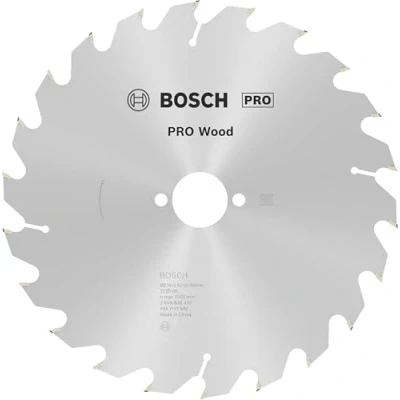 Abbildung von Bosch 1x PRO Wood Kreissägeblatt für Tischkreissägen mit Dehnungsschlitzen (für Weichholz, Hartholz, Ø mm, Professional Zubehör Tischkreissäge)