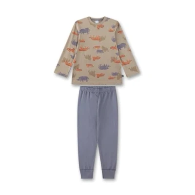 Abbildung von Sanetta Jungen Schlafanzug lang grün Hochwertiger und bequemer aus Bio Baumwolle für Jungen. Pyjamaset 104