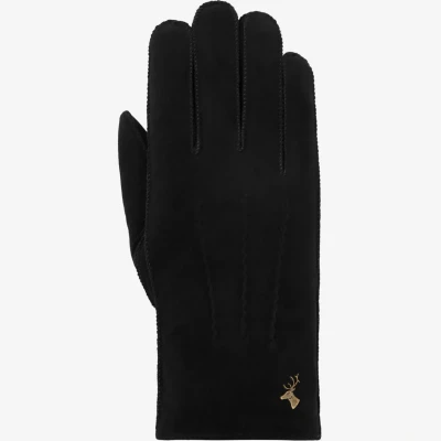 Abbildung von Wildlederhandschuhe Schwarz Luxuriösem Shearling Futter XS 8